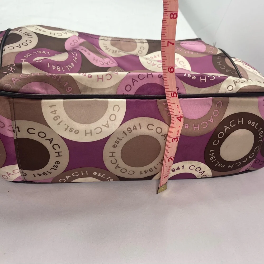 Coach Signature Snaphead Pink Multifunction (Diaper) Messenger Bag